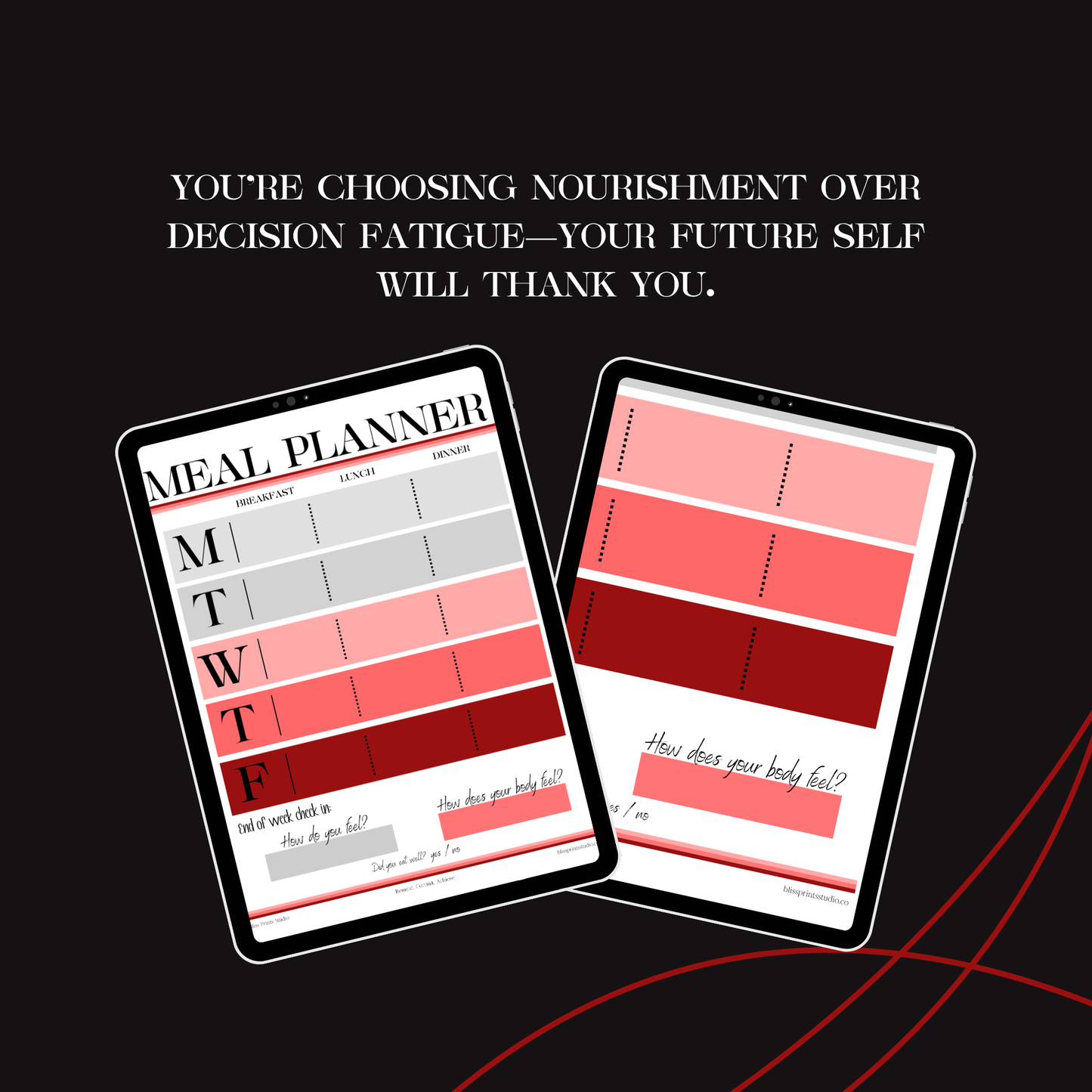 Meal Planner with Wellness Checkin